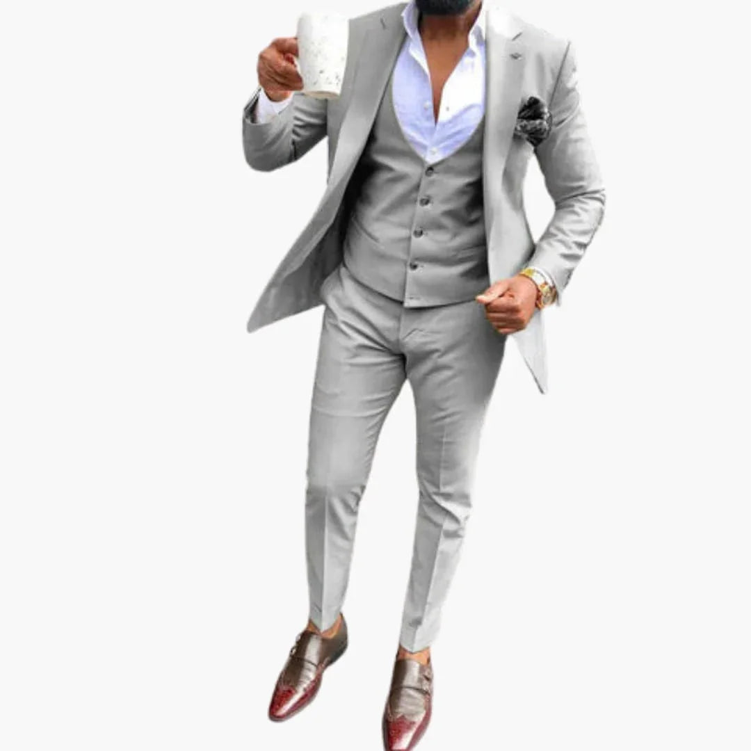 Bavane | Men's Suit with Vest and Breathable Fabric for Every Season