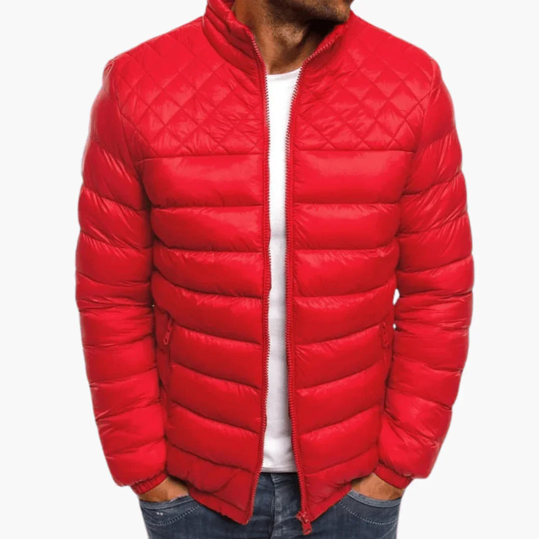 Men's Puffer Jacket  Warm Quilted Jacket for Winter