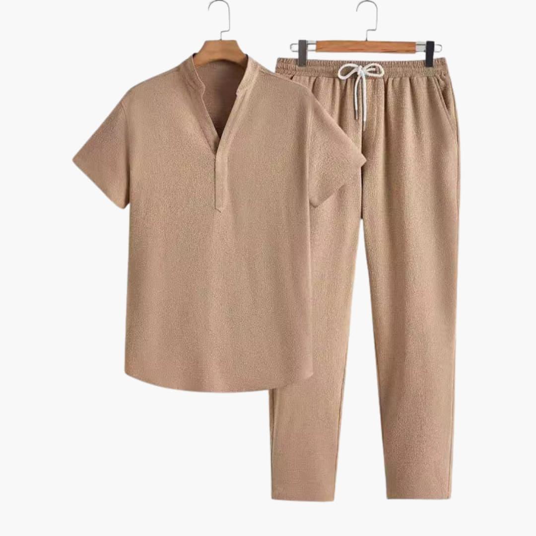 Bavane | Men's Training Suit with V-Neck and Drawstring Pants
