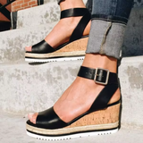Women's Wedge Sandals with Strap Design and Cushioned Insole