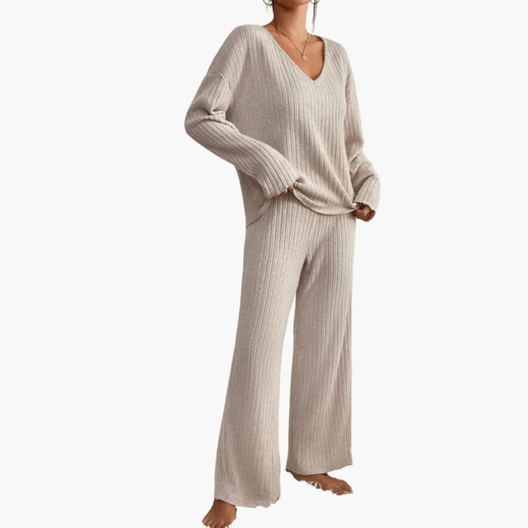 Ribbed Knit Two-Piece Set for Women  Stylish & Comfortable