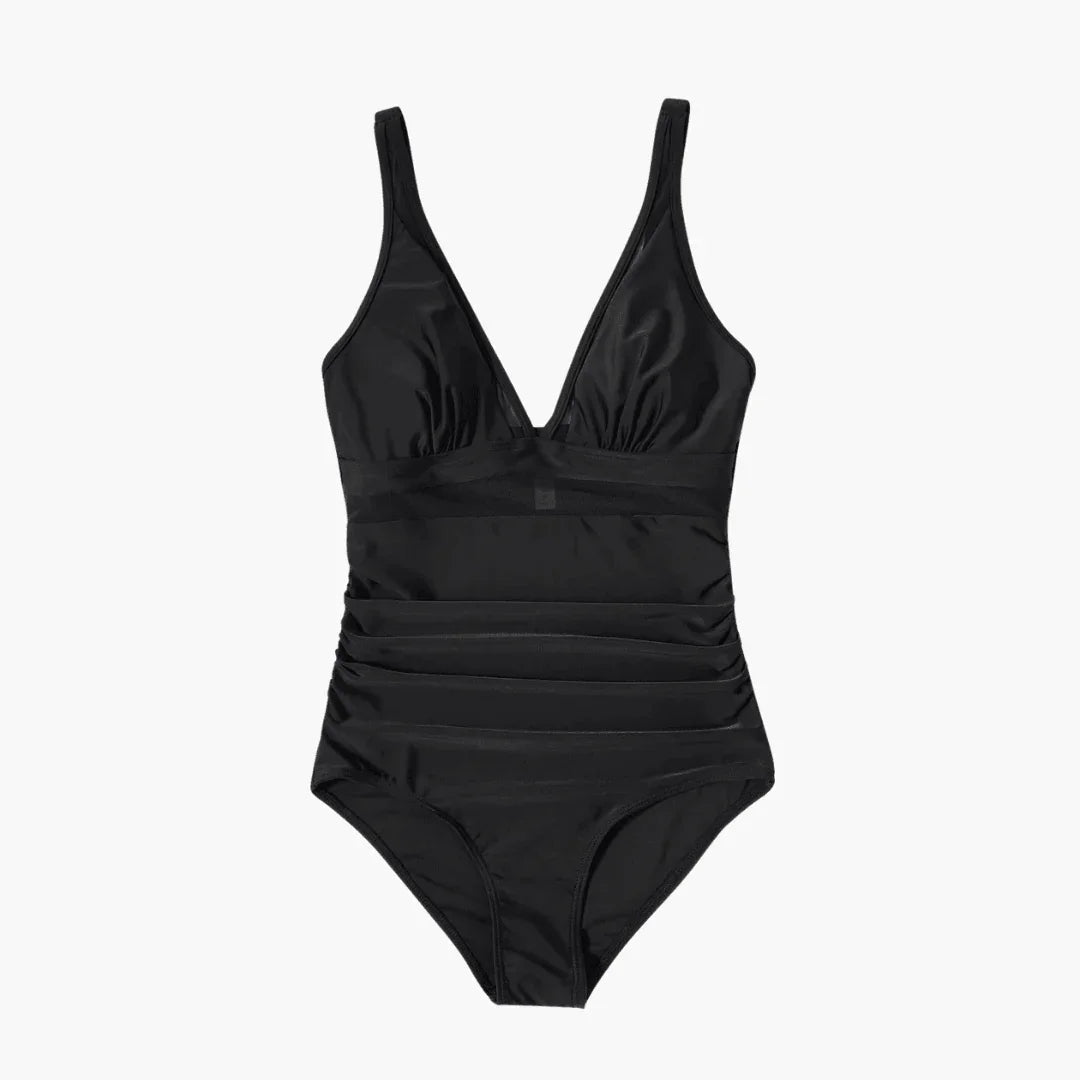Women's Mesh Swimsuit  Sexy High Waist One-Piece