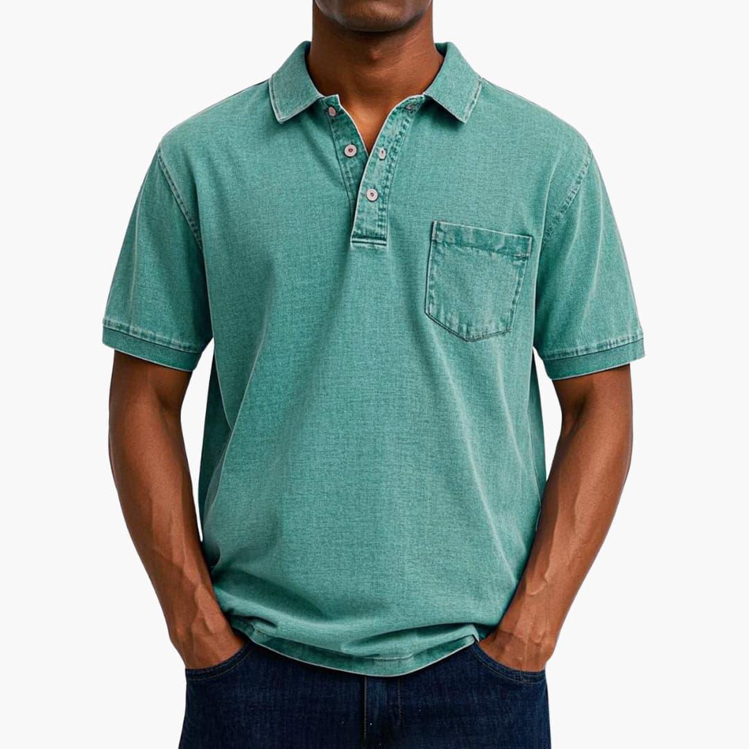 Classic Polo Shirt - Short Sleeve Shirt for Men with Pocket