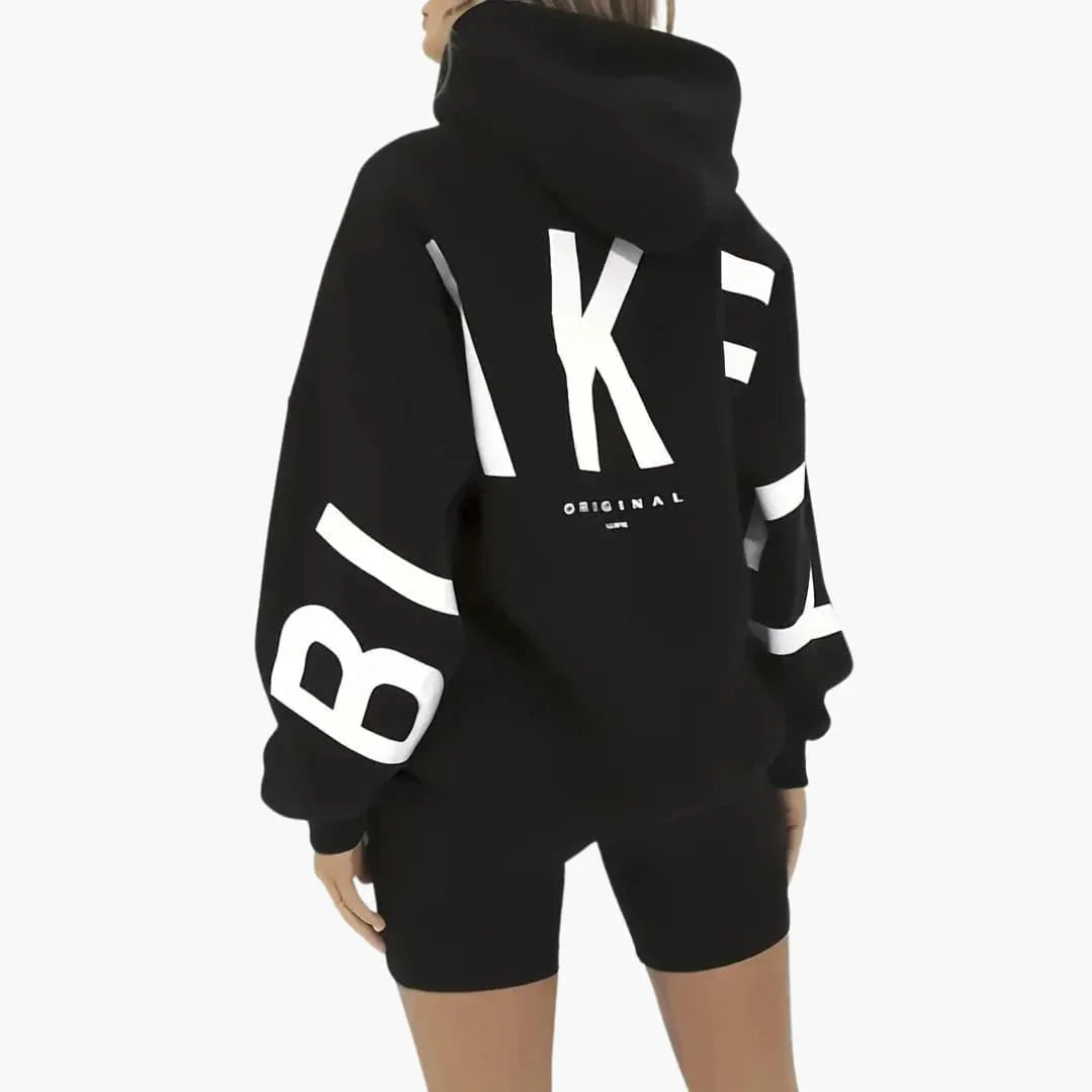 Women's Hoodie with Print, Long Sleeves and Front Pocket