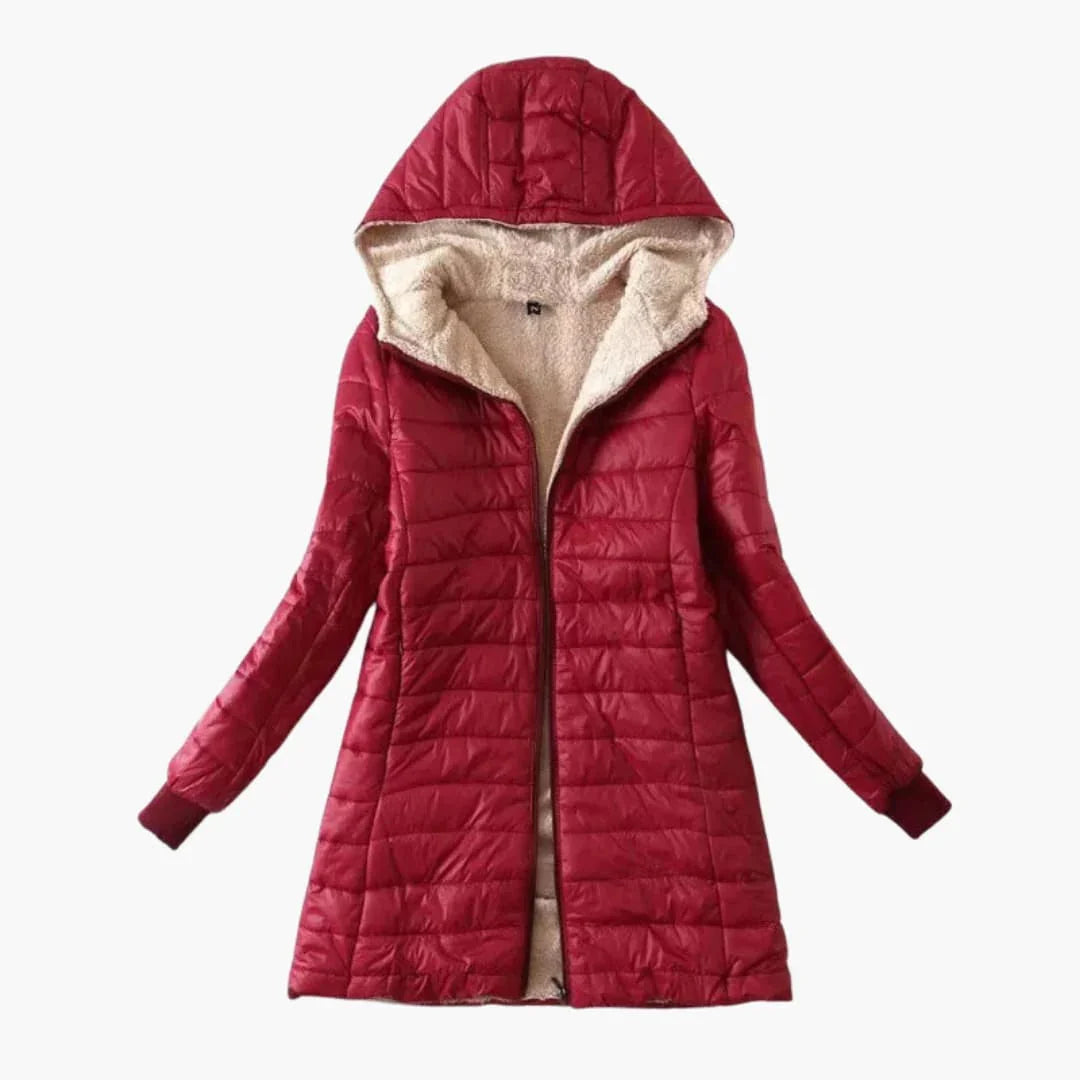 Bavane | Women���s Winter Jacket with Hood and Zipper