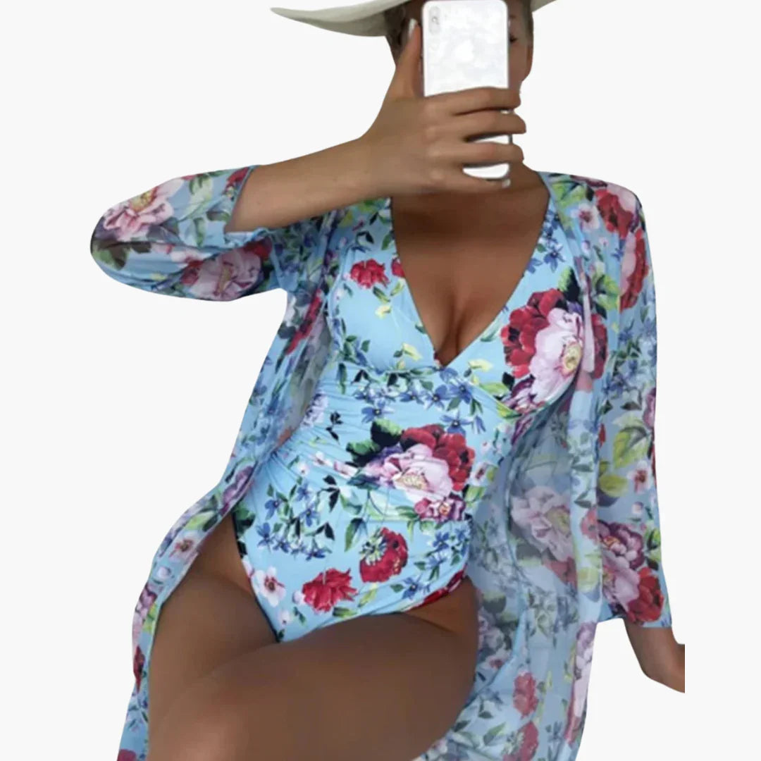 Wrap Swimsuit - Women's One-Piece with Tummy Control