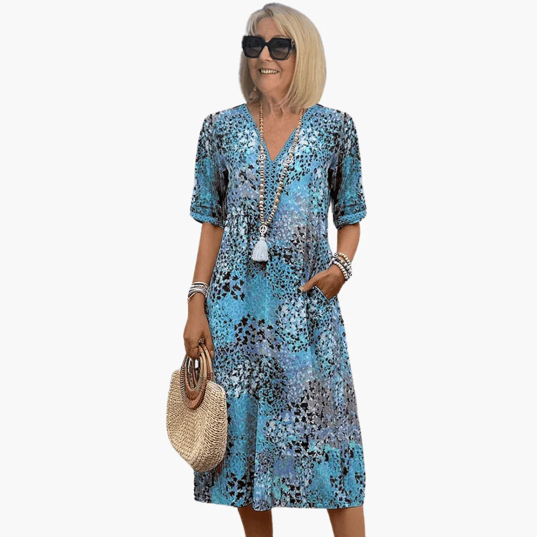 Summer Dress with Print for Women  Airy & Figure-Friendly