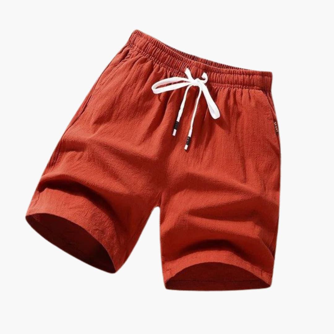 Men's Swim Shorts with Drawstring and Side Pockets for Summer