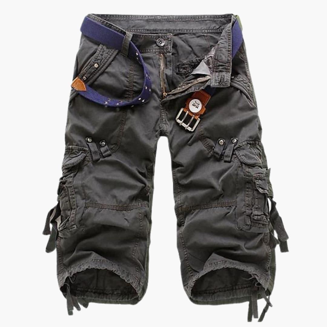 Men's Cargo Shorts with Pockets and Adjustable Waist for Summer