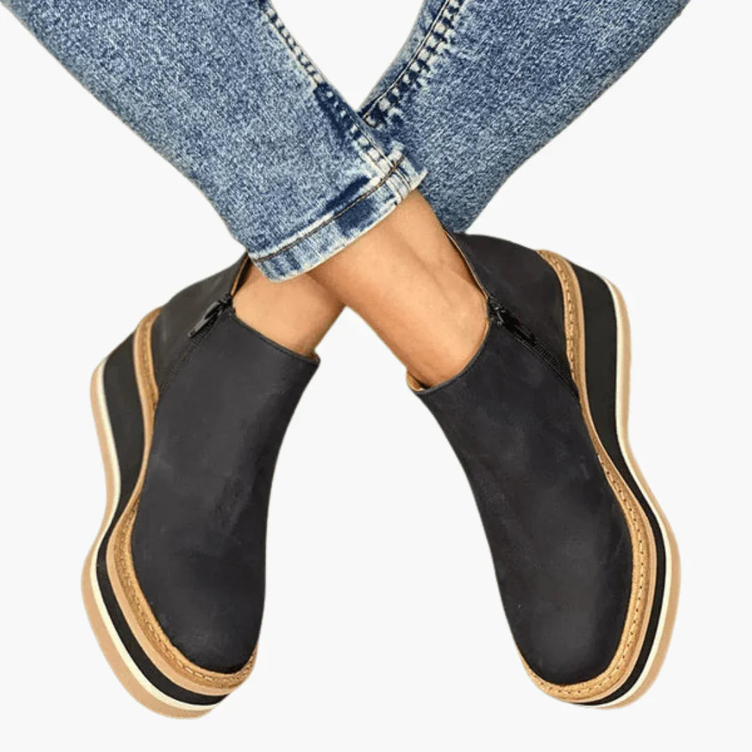 Ankle Boots for Women  Wedge Heel, Zipper, Modern