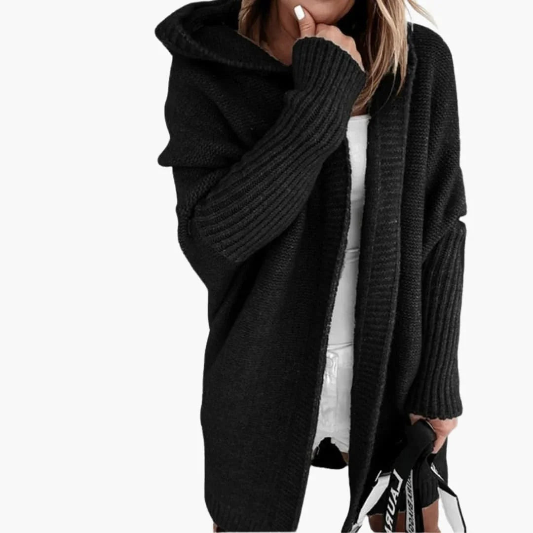 Striped Cardigan with Hood for Women