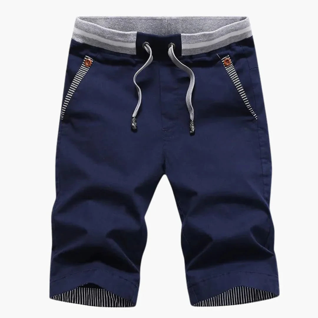 Men's Summer Shorts with Drawstring and Side Pockets