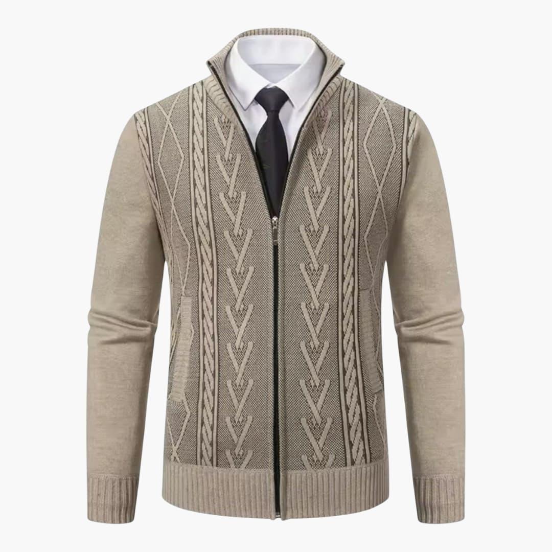 Cashmere-Lined Cardigan for Men  Warm & Elegant