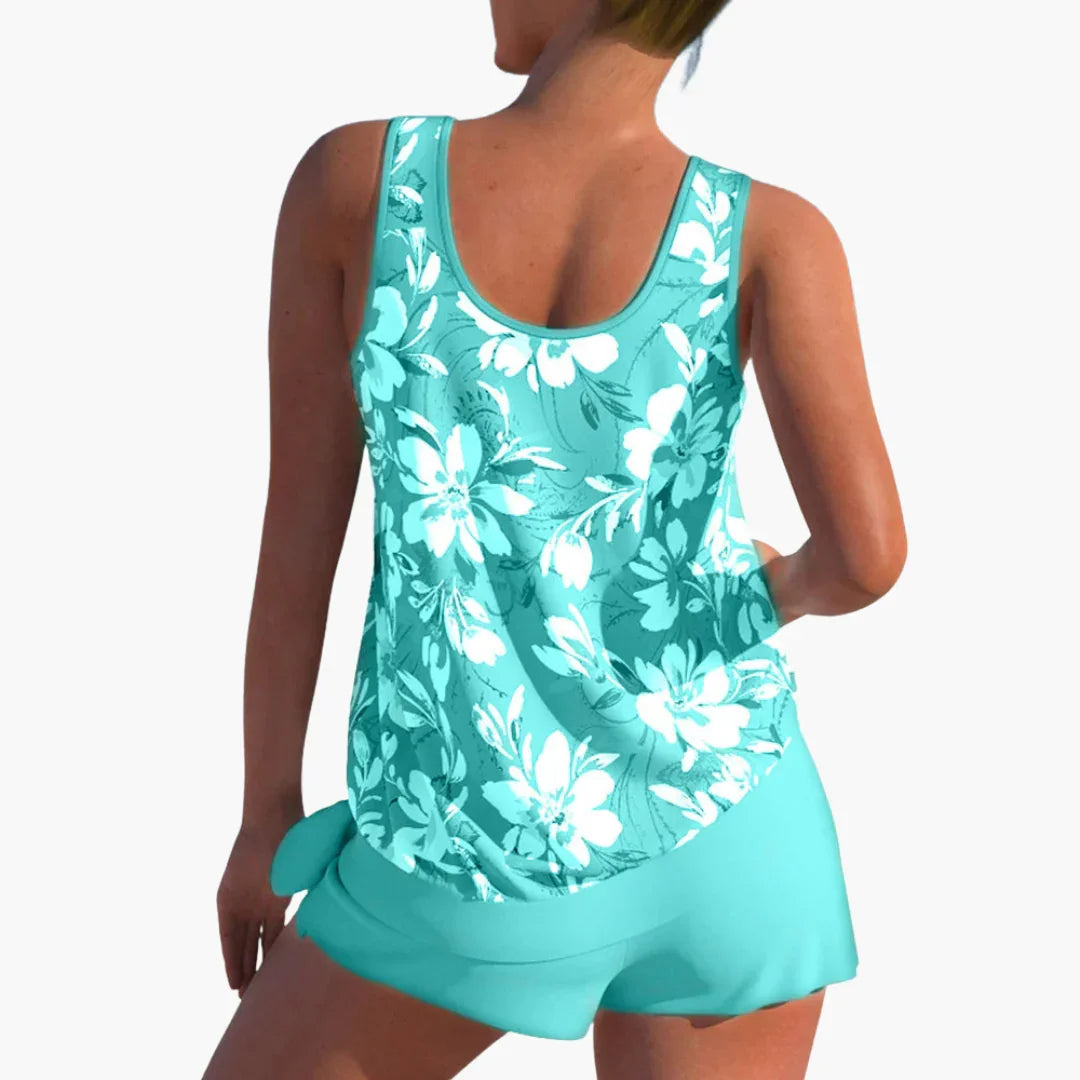 Two-Piece Tankini Set for Women - Floral and Comfortable