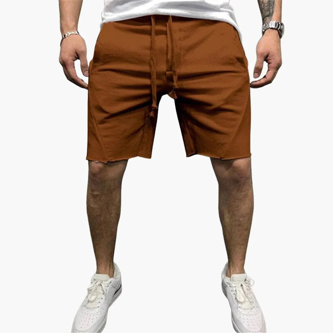 Men's Knee-Length Shorts with Drawstring for Summer