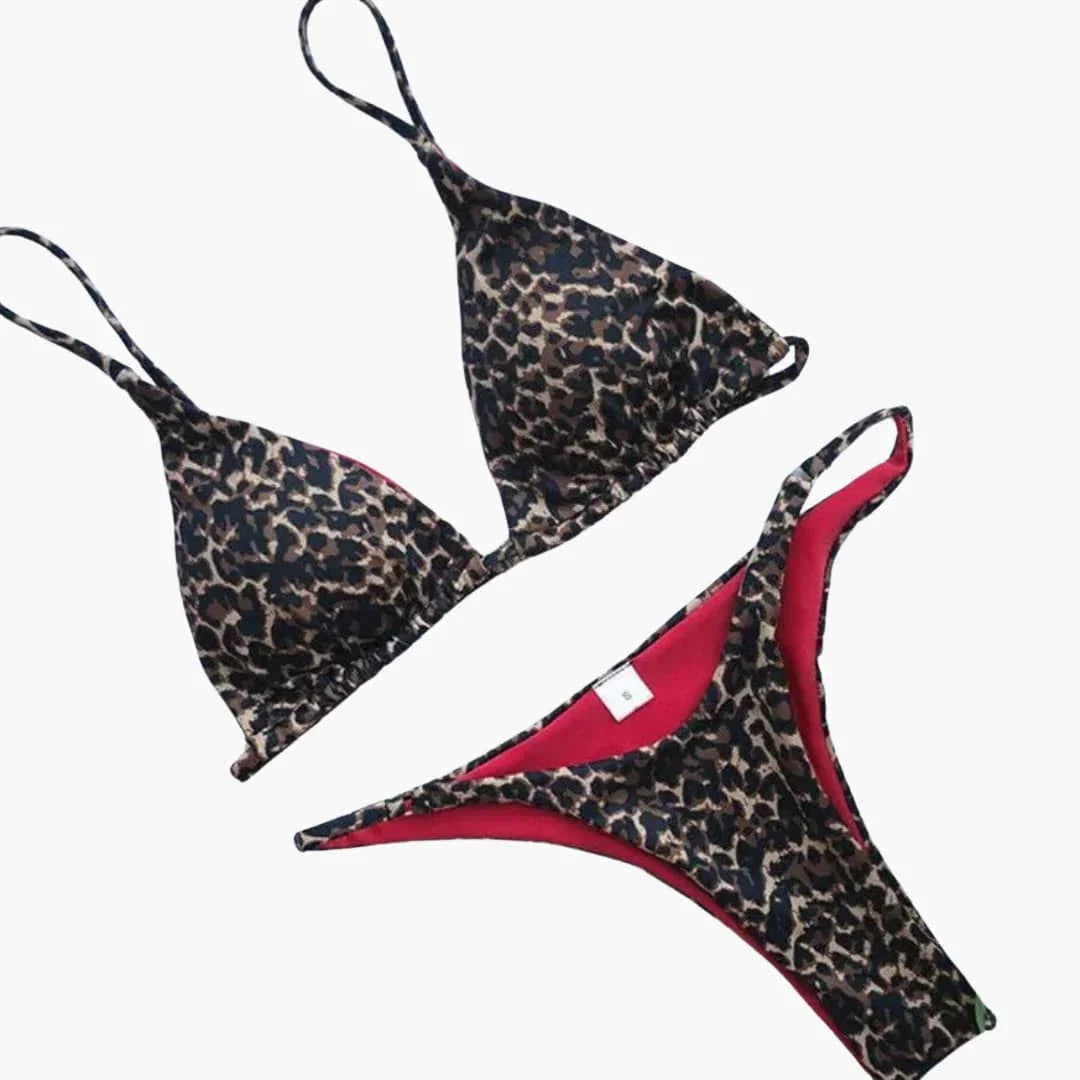 Bavane | Leopard Bikini - Women's High-Waist Two-Piece with Style