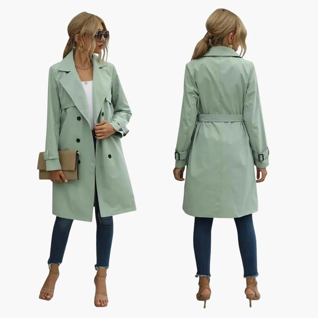 Knee-Length Trench Coat for Women