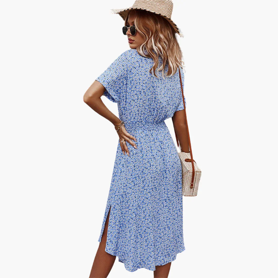 Bavane | Blouse Dress for Women  Lightweight Midi Dress for Summer