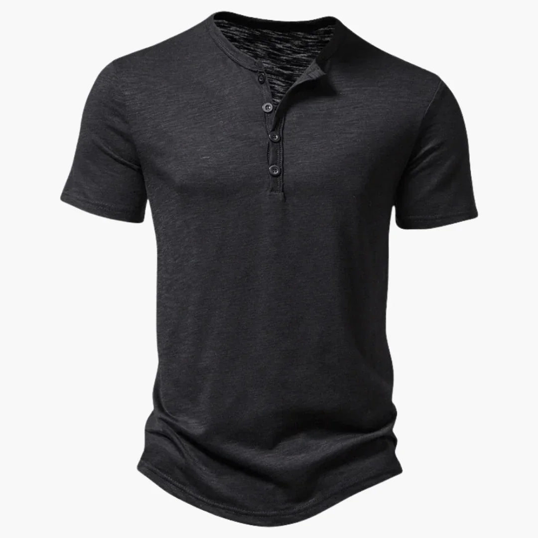 Comfortable Henley Shirt for Men  Short-Sleeved & Summer-Ready