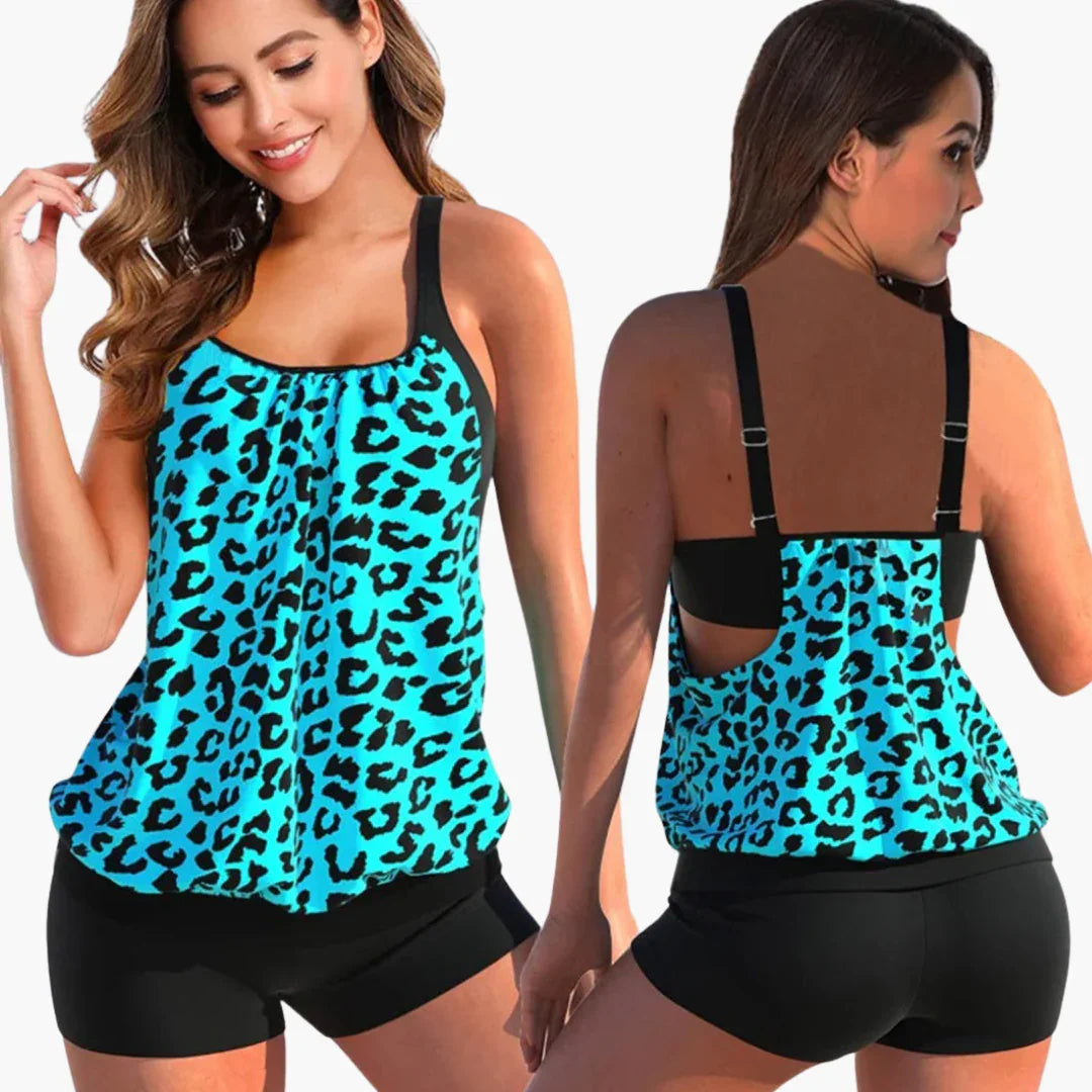 Tankini Set for Women - with Tummy Control Effect and Adjustable Straps