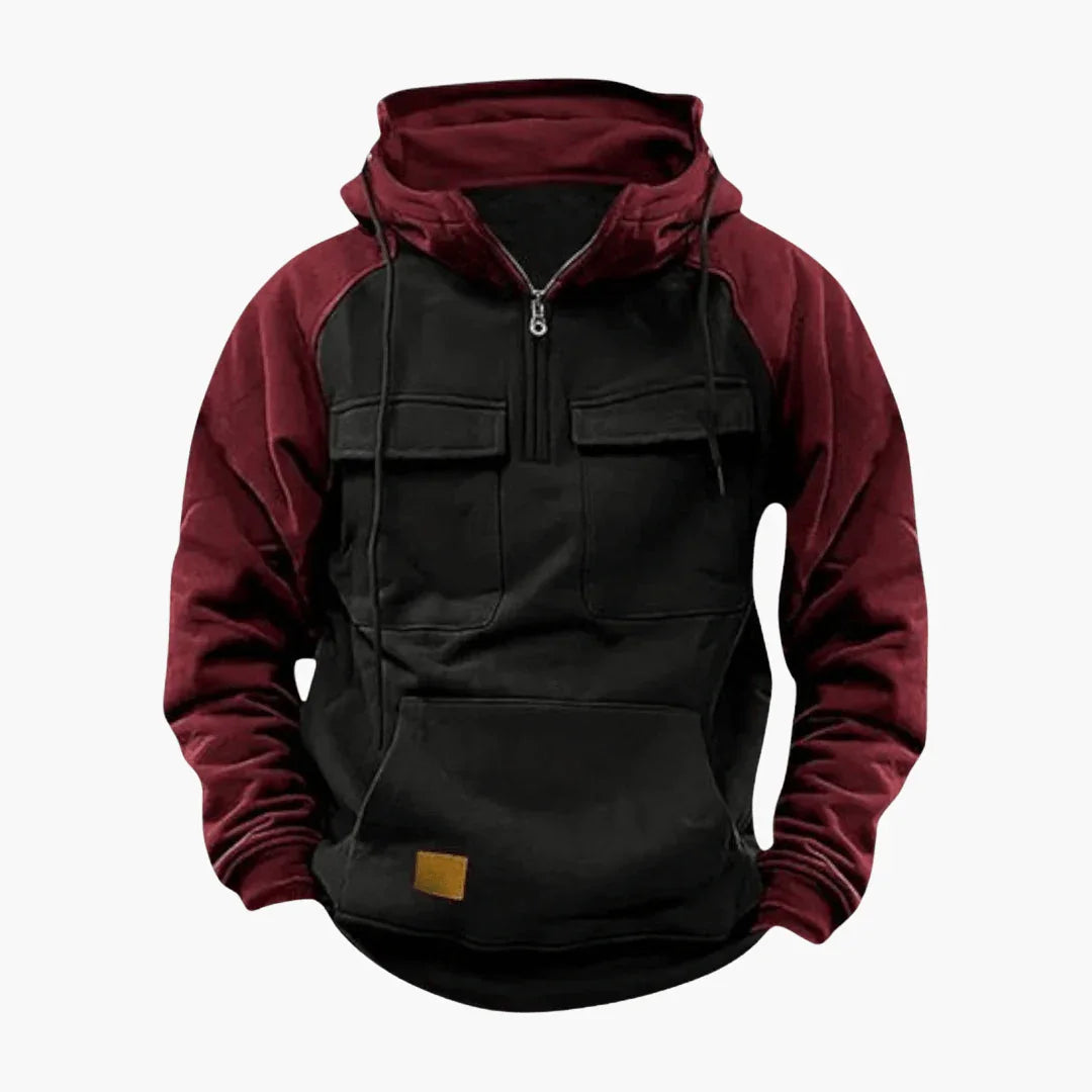 Sporty Half-Zip Hoodie for Men  Comfortable and Flexible