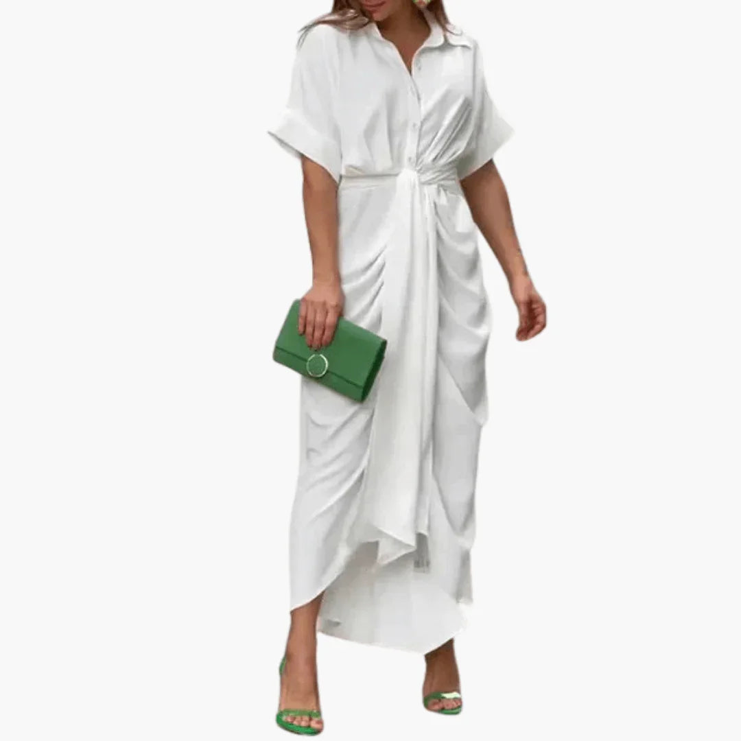 Shirt Dress for Women  Belt, Floral Pattern, Summer