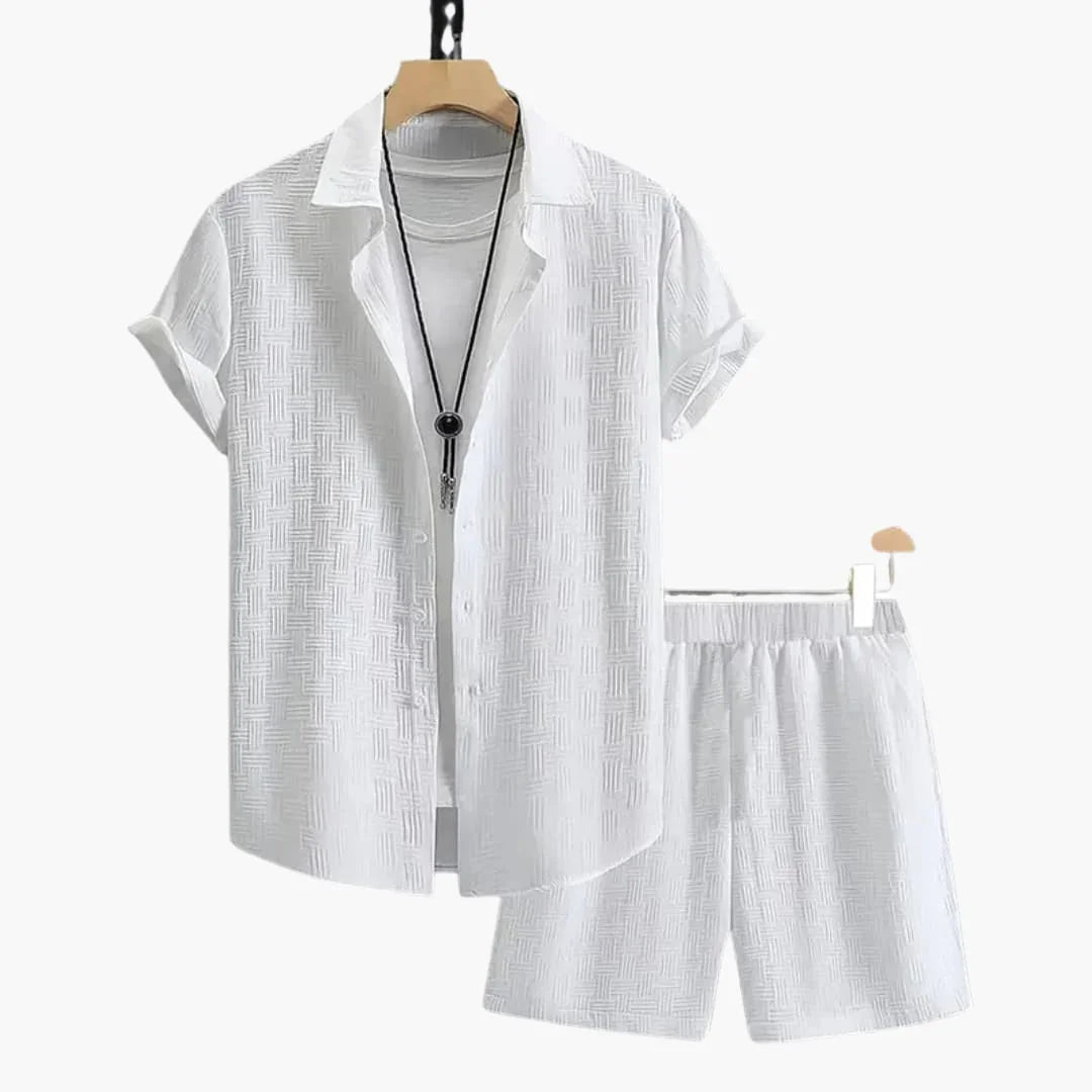 Vintage Polo Shorts Set for Men - Summer Outfit