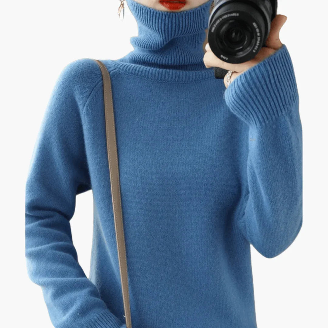 Turtleneck Knit Sweater for Women  Winter Sweater with Long Sleeves