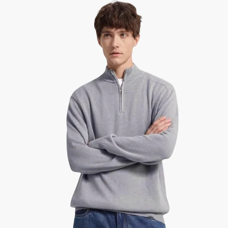 Men's Merino Zip Sweater Soft & Warm