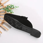 Women's Loafers with Square Toe and Buckle