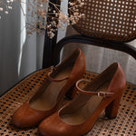 Womens Orthopedic Sandals with Buckle Strap and Low Heel