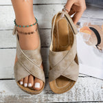 Womens Orthopedic Sandals with Wedge Platform and Cushioned Insole
