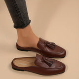 Women's Loafer Shoes with Slip On and Plain Toe