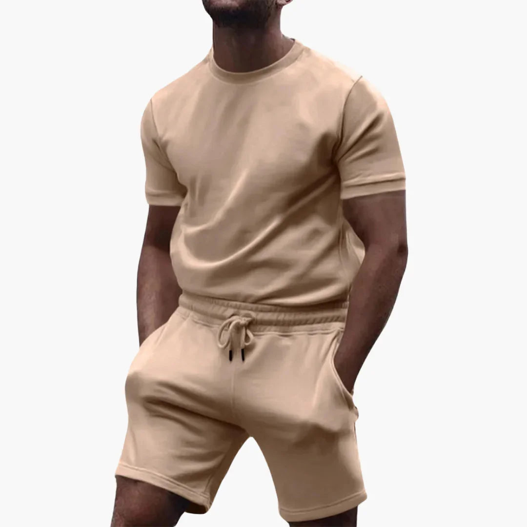 Men's Sports Set  T-Shirt and Shorts Set for Summer