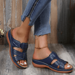 Women's Orthopedic Sandals with Leather Upper and Arch Support