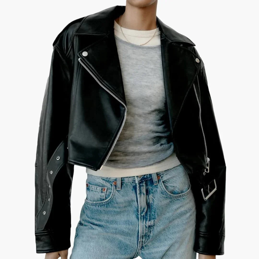 Short Biker Jacket for Women