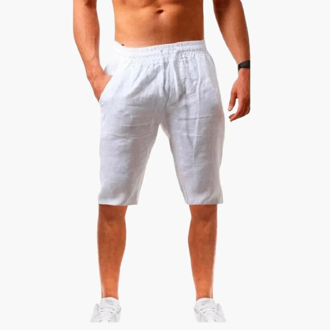 Men's Summer Shorts with Drawstring and Side Pockets