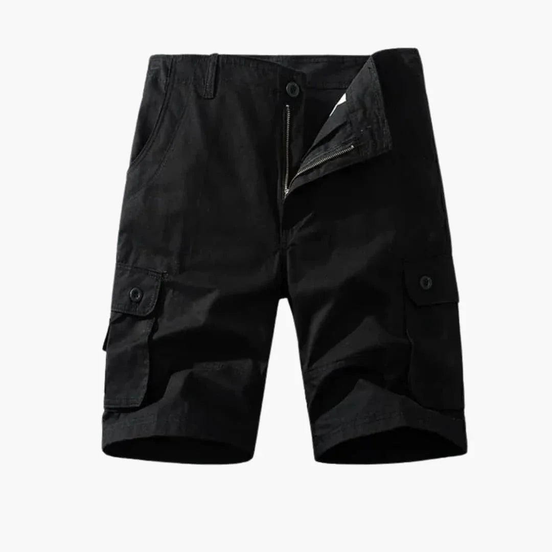 Men's Cotton Cargo Shorts with Pockets for Summer