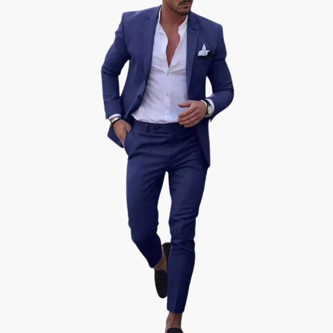 Bavane | Men's Suit Two-Piece in Wool Blend with Slim Fit Cut