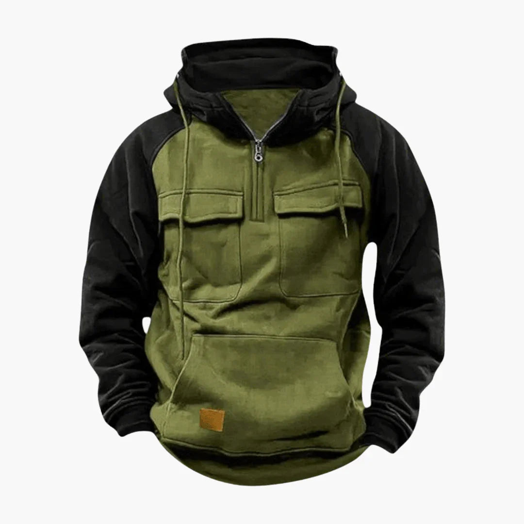 Sporty Half-Zip Hoodie for Men  Comfortable and Flexible