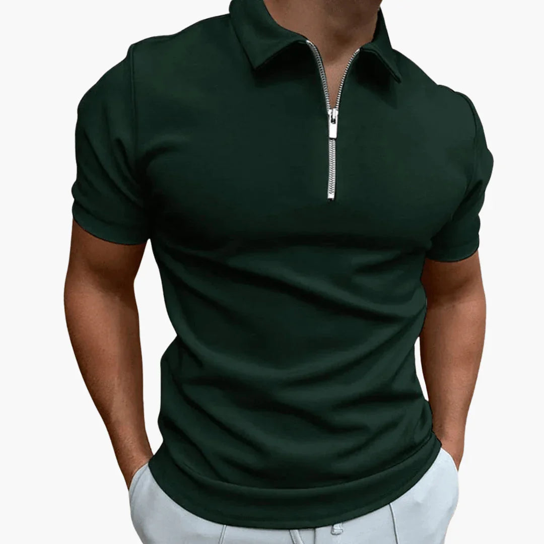 Men's Polo Shirt with Zipper  Comfortable & Stylish