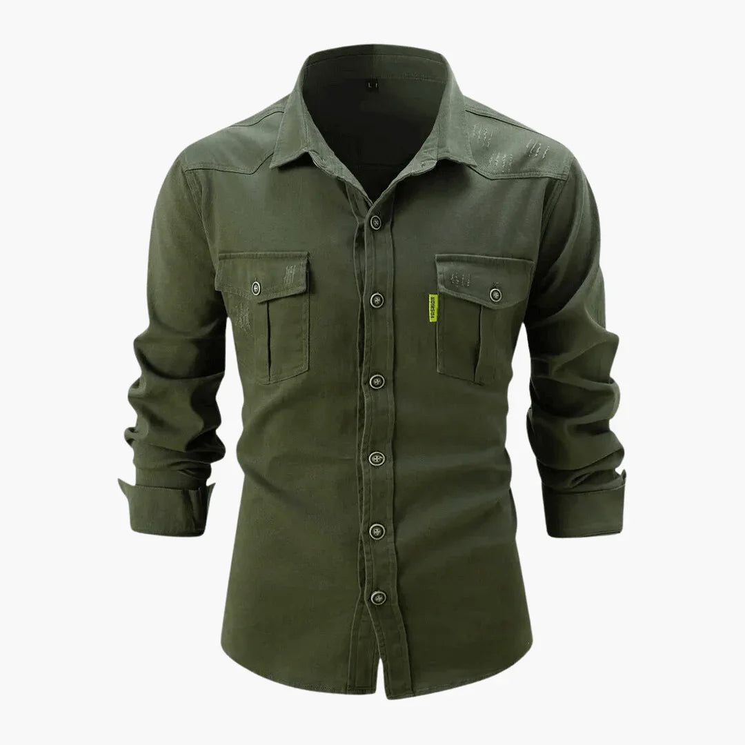 Men's Long Sleeve Shirt  Premium Cotton, Slim Fit, Elegant