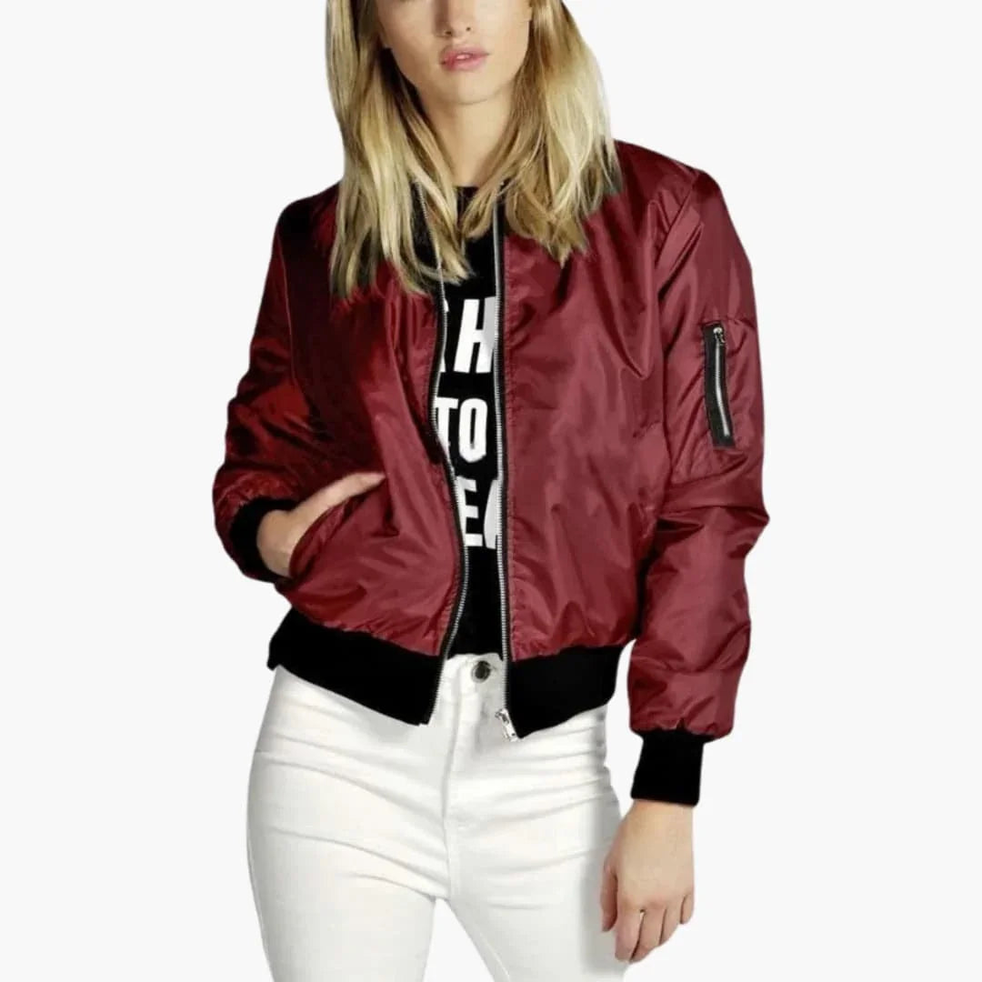 Long Sleeve Bomber Jacket for Women