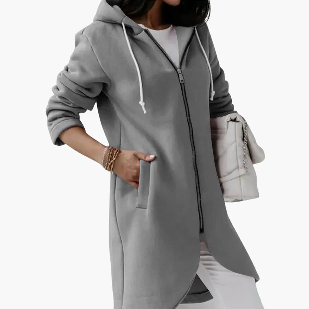 Long Zip-Up Hoodie for Women
