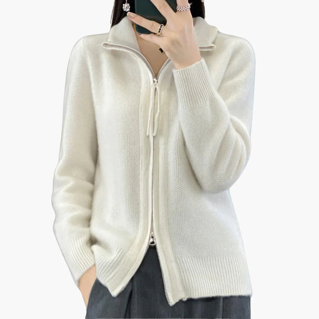 Zipper Cardigan for Women  Elegant & Versatile