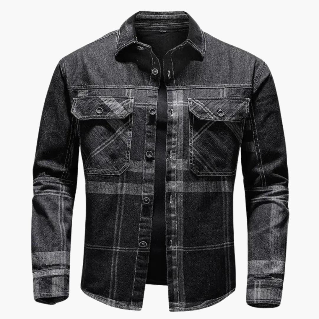 Bavane | Modern Men's Denim Jacket in Vintage Look with Pockets