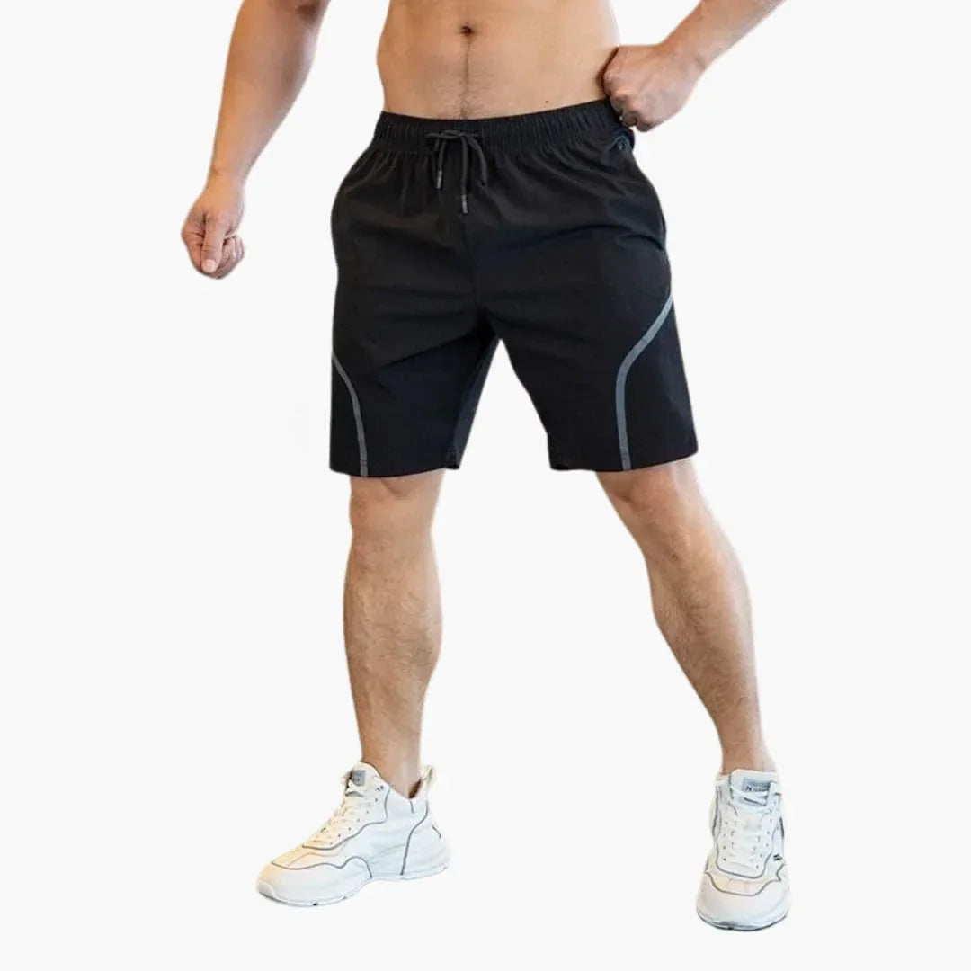 Men's Sports Shorts with Drawstring and Moisture-Wicking