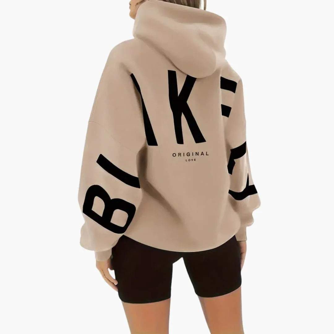 Women's Hoodie with Print, Long Sleeves and Front Pocket