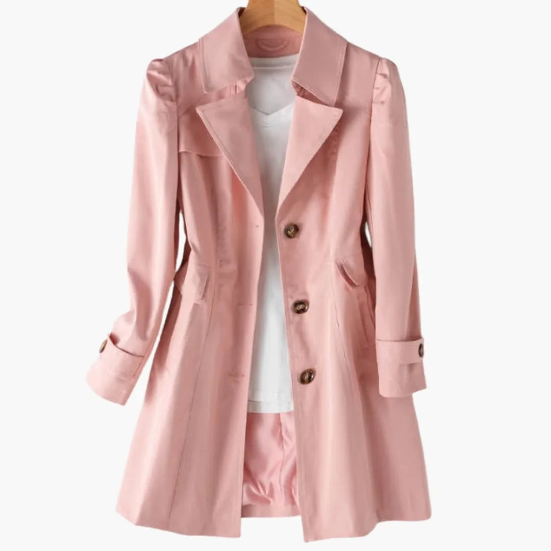 Hooded trench coat for women