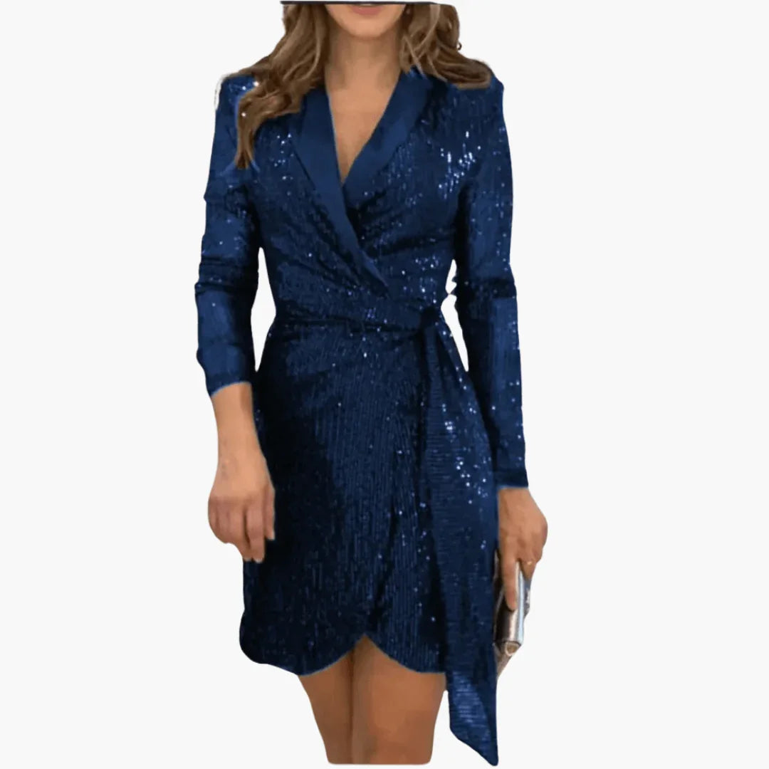 Sequin Wrap Dress for Women  Festive & Elegant